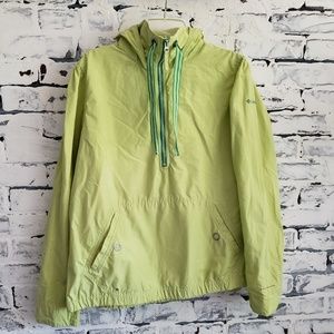 Women's Light Green Half Zip Columbia Windbreaker